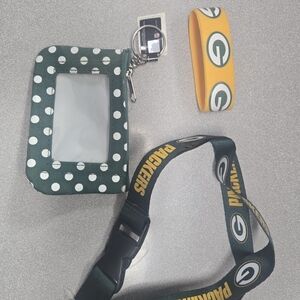 Green Bay Packers Polka Dot Key & Card Holder